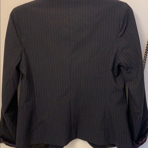 Navy Pinstripe Blazer - Picture 5 of 8